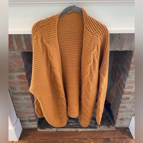Chunky Camel Colored Tan Knit Sweater Plus Size Fisherman Cozy Fall Aesthetic 2X - Picture 1 of 5
